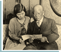 Bild von Makato Hagiwara mit Frau (1924)