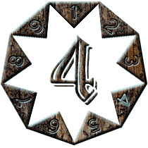 Schicksals-Zahl 4 im Zahlenkreis