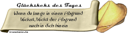 Glückskeks von www.orakelkeks.de