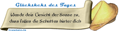 Glückskeks von www.orakelkeks.de
